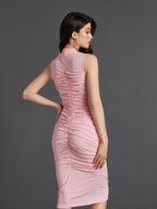 Fionnuala Flower Ruched Midi Dress