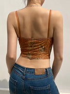 Lace Frill Corset Crop Top