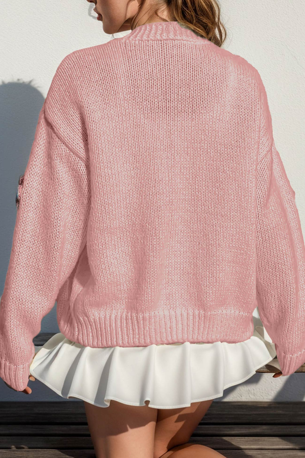 Floral Crochet Button-deon Cardigan