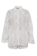 Floral Embroidery Long Sleeve Shirt Suits