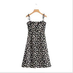 Chain Logo Print Collared Deep V-Neck Tie Waist Shirt Mini Dress