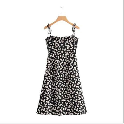 Chain Logo Print Collared Deep V-Neck Tie Waist Shirt Mini Dress