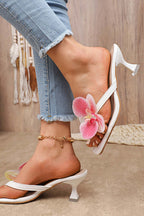 Floral Slip-on High Heels