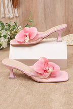 Floral Slip-on High Heels