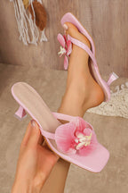 Floral Slip-on High Heels