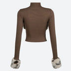 Fluffy Leopard Top