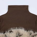 Fluffy Leopard Top
