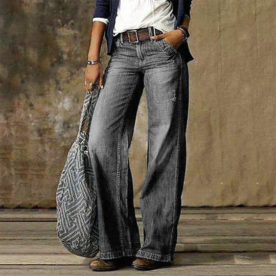 | Retro Wide Leg Jeans
