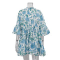 French Dress Small Collared Ruffled Printed Pettidress