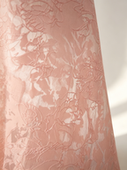 Soft Pink Floral Midi Dress Halter Summer A-line Vintage Dress For Women 2026