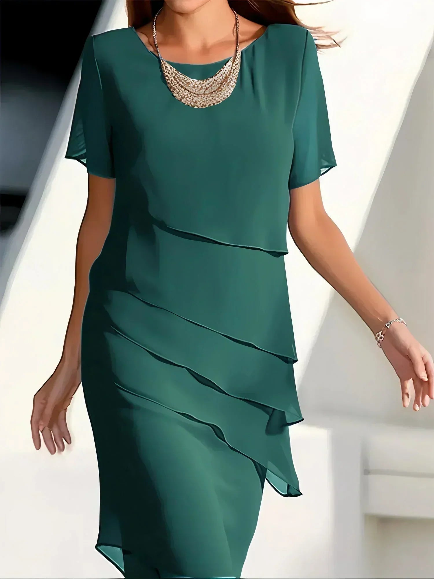 Alarice Effortless Chiffon Cocktail Dress Elevated Occasion Wear