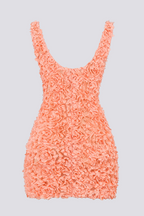 Tatiana Minimalist Floral Mini Dress with Plunging Neckline Evening Wear Edit
