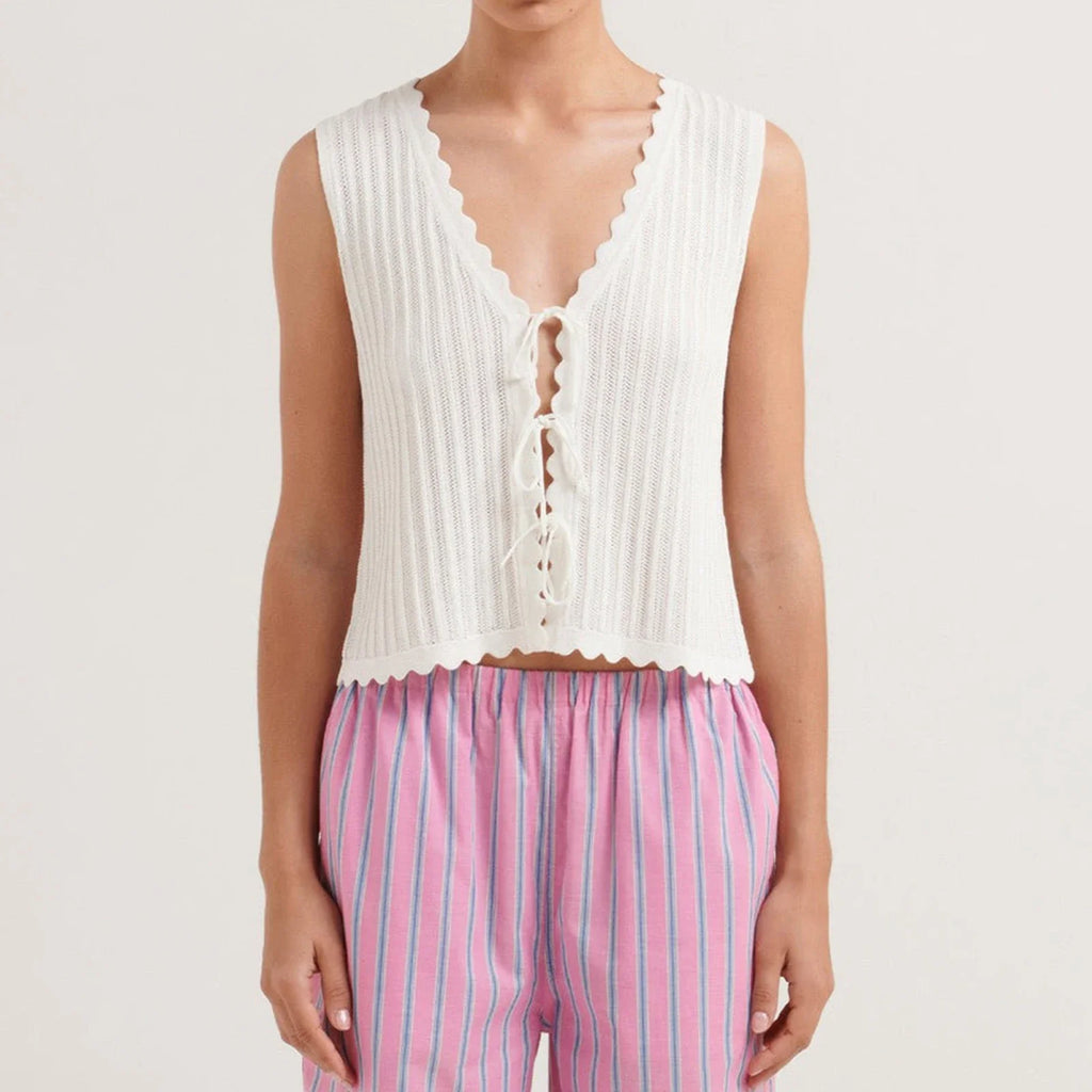 Open Front Crochet Crop Top