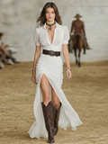 | Chiffon Pleated Maxi Dress