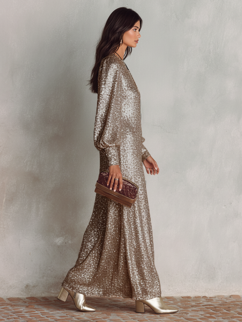 | Shimmering Maxi Dress