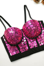 Glass Sequin Corset Cami Top