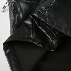 Goth Faux Leather Crop Top