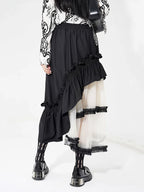 Goth Layered Midi Skirt