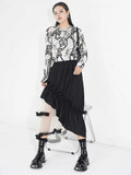 Goth Layered Midi Skirt