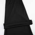 Goth Ruched Flower Flare Pants