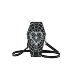 Gothic Coffin Small Spider Web PU Leather Halloween Designer Bag