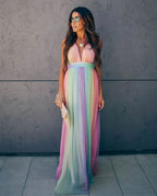 Marilyn Statement V Neck Long Dress Boutique Collection