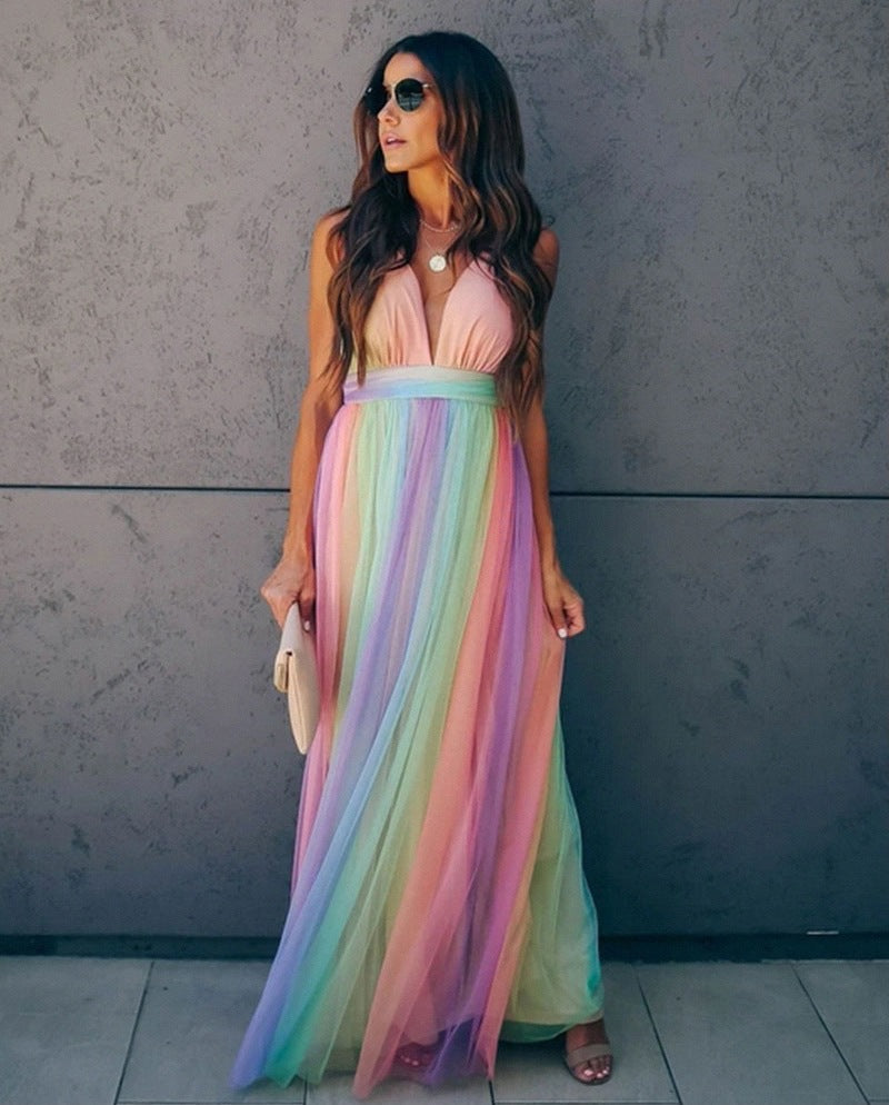 Marilyn Statement V Neck Long Dress Boutique Collection