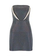 Griselda Strapless Rhinestone Bandage Dress