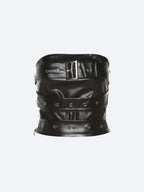 Grunge Belted Faux Leather Tube Top