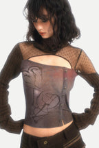 Grunge Cut Out Knitted Top