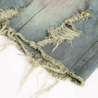 Grunge Distressed Denim Shorts