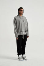 Grunge Ripped Layered Sweatshirt