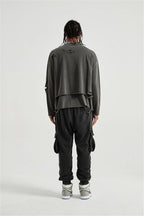 Grunge Ripped Layered Sweatshirt