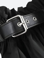 Grunge Ruched Midi Skirt