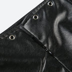 Grunge Spiked Faux Leather Mini Skirt