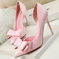 Bow-knot Stiletto Woman Pumps 10.5 Cm Basic Pump Sexy High Heels