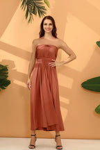 Convertible Wrap Strap Halter Waist Band High Slit Swing Maxi Dress