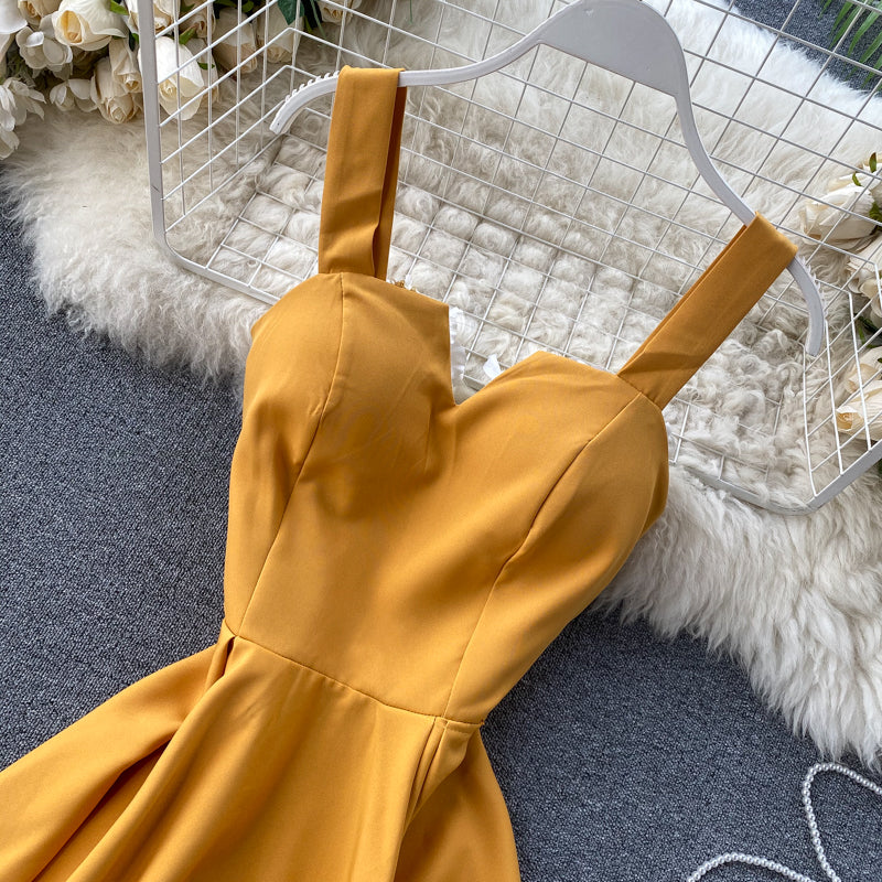 Amatista Boutique Yellow Sleeveless Cocktail Dress Evening Wear Edit