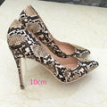 Python Pattern Women Sexy Pointy Toe Stiletto High Heels