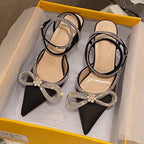 Transparent PVC Pointed Toe Women Pumps Sandals