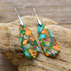 Elegant Imperial Jasper Hook Dangle Earring