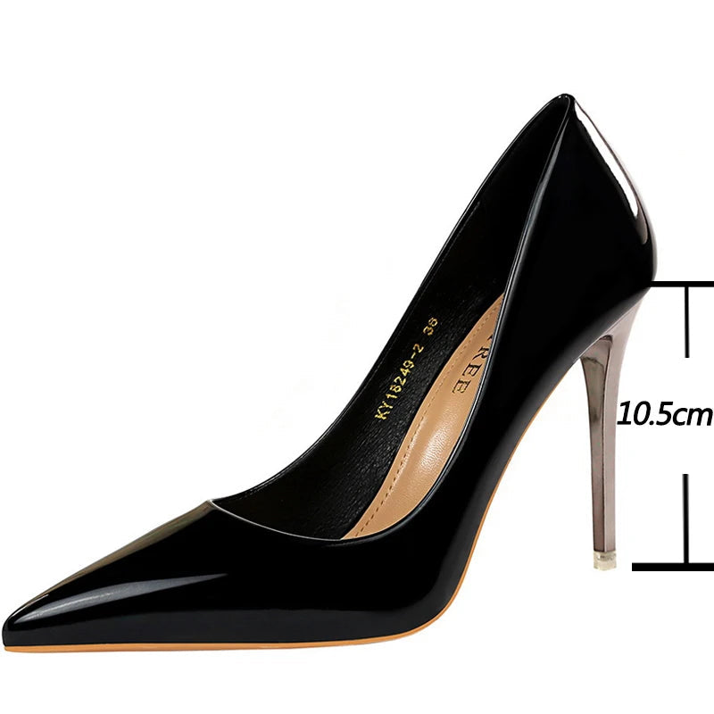 Patent Leather Woman Pumps - Sexy High Heels for Women