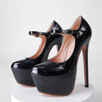 Red High Heels Platform Pumps for Women - 17cm