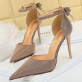 Summer Sequin Cloth High Heel Women Sandals