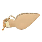 Sequined High Heel Stiletto Pumps in Gold and Silver