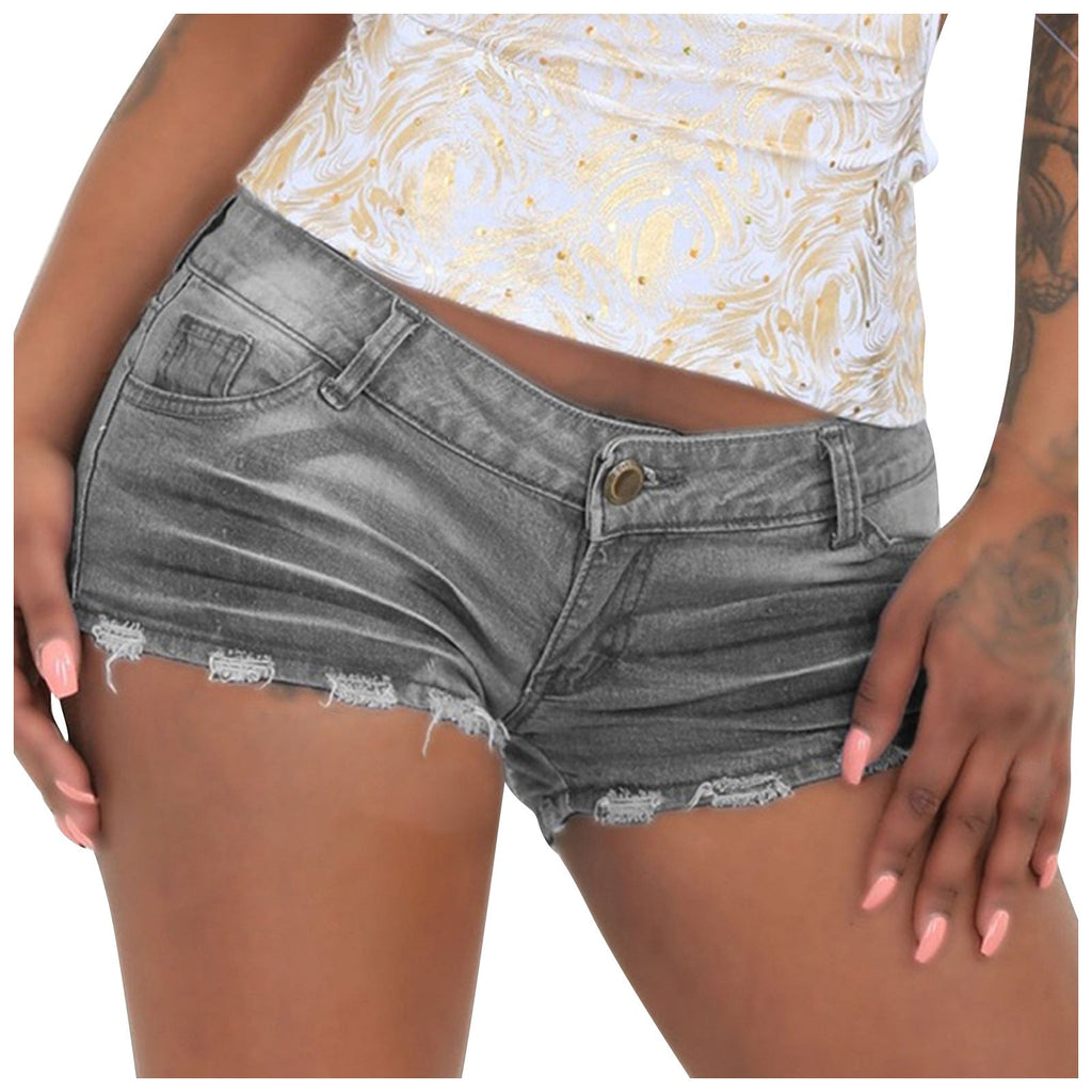 DressBetty - Summer Women Denim Gray Blue Slim Sexy Casual Shorts