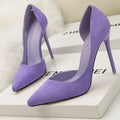 Suede Stiletto Heels for Women - Fashionable Office Shoes