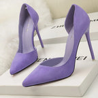 Suede Stiletto Heels for Women - Fashionable Office Shoes