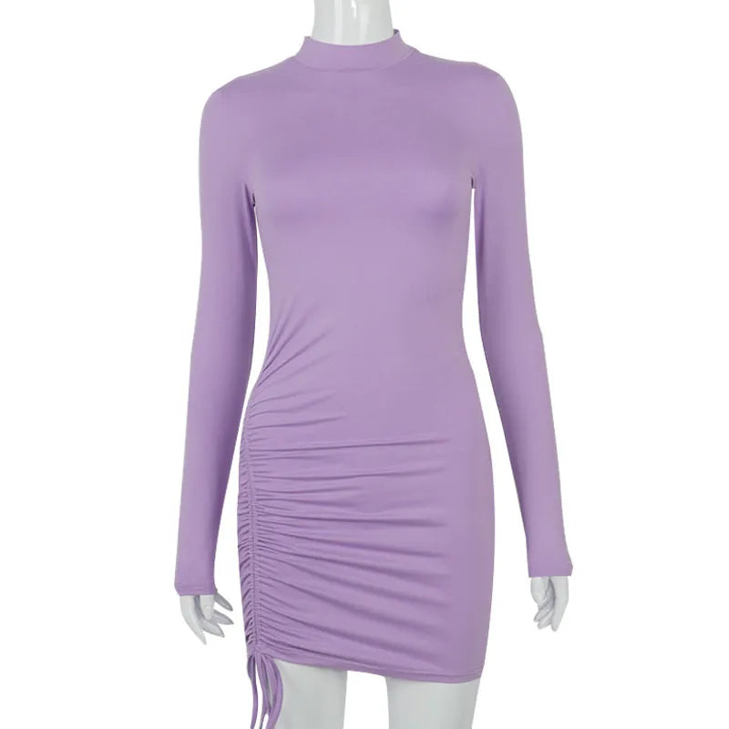 Irmina Aesthetic Turtleneck Dress for Women Statement Occasion Edit