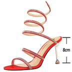 Rhinestone Stiletto Wedding Shoes for Women - Sexy High Heels